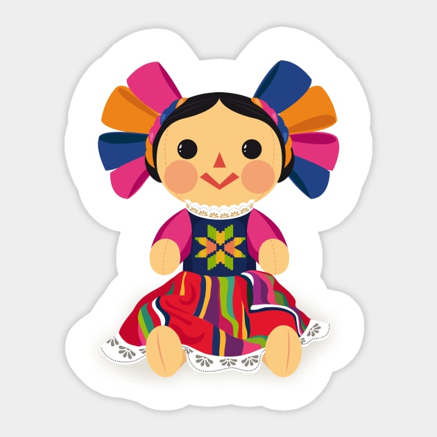 Mexican Doll Mar a. Mexican Otomi Doll. Traditional Mexican Rag